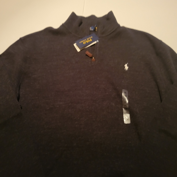 Polo Ralph Lauren Luxury Jersey Quarter-Zip Black - Picture 12 of 16